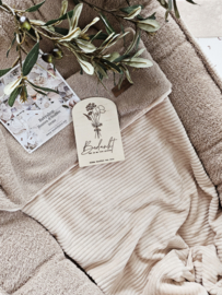 Babynestje Champagne Velvet Rib / Beige Badstof