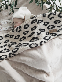 Deken Beige Velvet / Panter Teddy