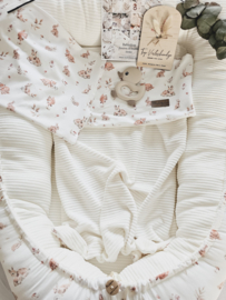 Babynestje Bosdiertjes / Creme velvet Rib
