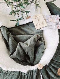 Babynestje Groen Velvet Rib / Teddy