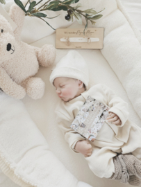 Babynestje Creme Velvet Rib/ Teddy Kort