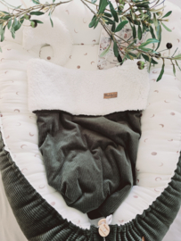 Deken Groen Velvet Rib / Teddy