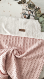 Deken Grof Poeder Pink / Teddy kort