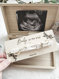 Zwangerschapstest Bordje ~ Kersenbloesem Baby on the way