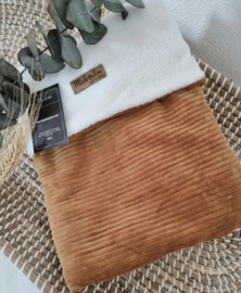 Deken Camel velvet Rib / Teddy Kort
