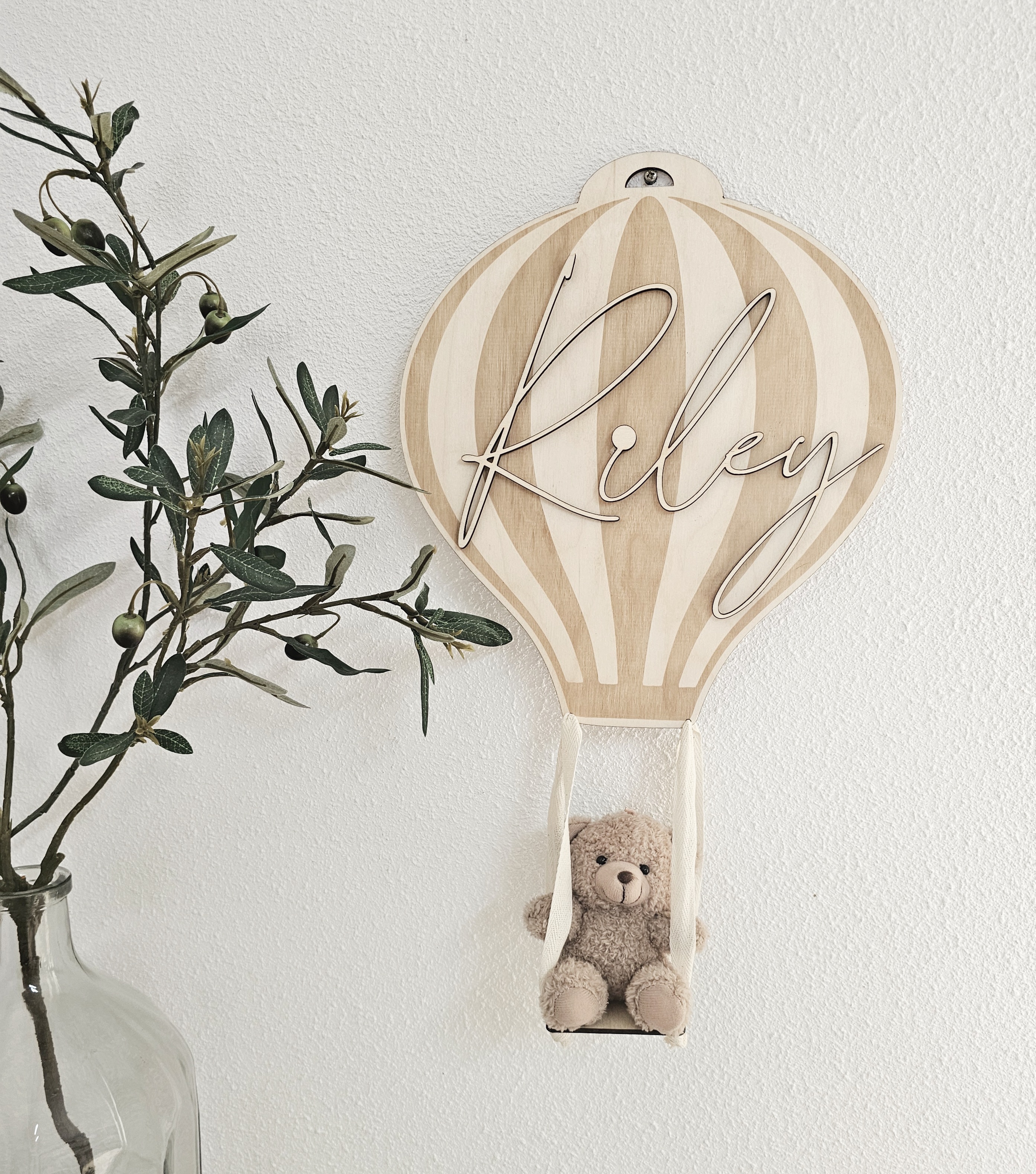 Luchtballon (met 3D naam) & TEDDYbeer schommel