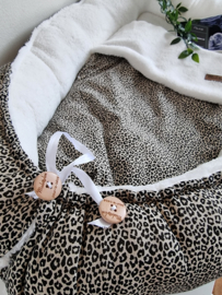 Babynestje Panter mini zand / teddy KORT