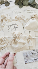 Navelstreng bewaarzakje discreet bordje mini ~ Navelstreng Naam