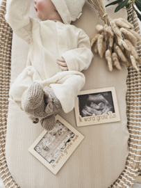 Hoeslaken Babyrib Sad Beige