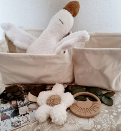 Commode mandje Luxe Velvet M grijs