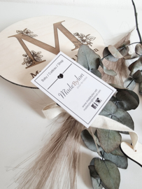 Houten Muziekdoosje Botanisch Letter