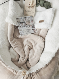 Deken Beige Velvet & Teddy