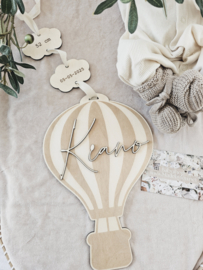 Luchtballon (met 3D naam) & wolkjes