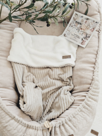 Deken Beige Breed Rib / Teddy Kort