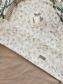 Deken Knit Mokka / Drawn Flower