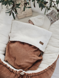 Babynestje Toffee velvet rib / Teddy kort