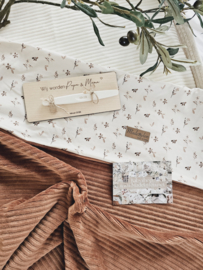 Deken Toffee Velvet Rib / Flora Rosa