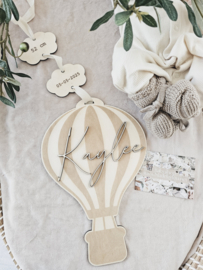 Luchtballon (met 3D naam) & wolkjes