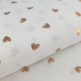 Hoeslaken Wandelwagen Exclusive GOLDEN Hartjes