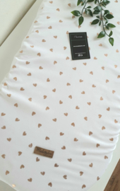 Hoeslaken Wandelwagen Exclusive GOLDEN Hartjes