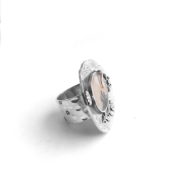 ring met dendriet-agaat