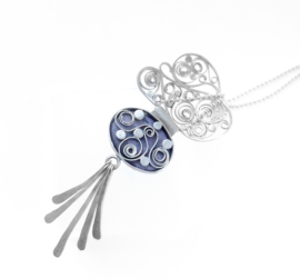 filigrein hanger met paarse jaspis