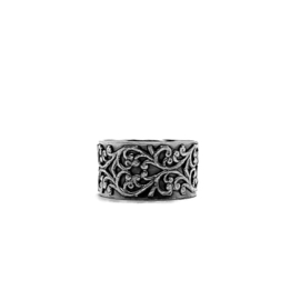 Zilveren barok ring