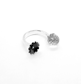 Zilveren ring met bergkristal