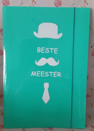 A4 Opbergmap Beste Meester ( Licht groen)
