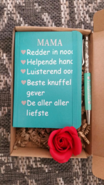 Notitieboekje voor mama met pen ( Turkoois)