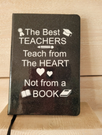 Notitieboek Teacher ( Glitter zwart, A5)