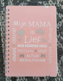 Notitieboekje voor mama met pen ( Licht roze)