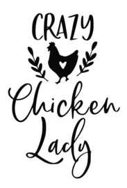 T-shirt Dames - Crazy Chicken Lady 1