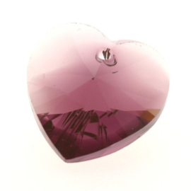 6228 Xilion heart pendant 18 x 17,5 mm amethyst blend (721) p/2