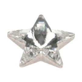 4825 Swarovski ster 10mm Crystal F (001) p/6