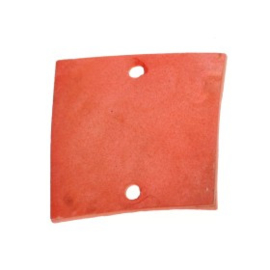 tussenzetsel schelp vierkant 2 gaatjes 17 x 17 mm rood  p/10