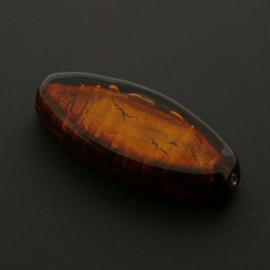 glaskraal lang ovaal 18 x 12 mm smoked topaz p/5