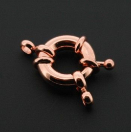 luxe veersluiting 15mm Rose Gold p/12