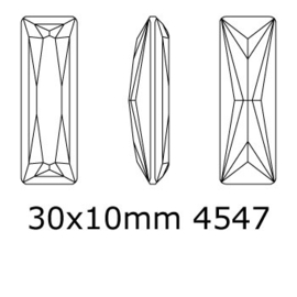 4547 Princess Baguette 30x10 mm crystal F (001) p/2