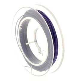 staaldraad 0.38mm nyloncoated aubergine p/6 mtr p/5 rolletjes