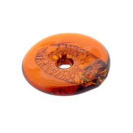 glaskraal disc 4 x 23 mm handgemaakt smoked topaz p/6