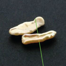 parel staafje 17 x 7 mm  p/12