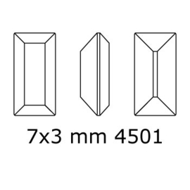 4501 Baquette 7 x 3 mm Crystal  F (001) p/10