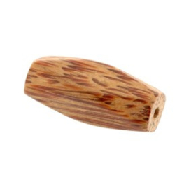 kraal hout 25x10 mm diamand vorm palm wood p/10