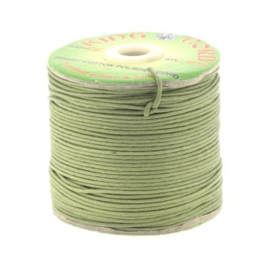 waxkoord 1.5 mm rol p/100 meter groen