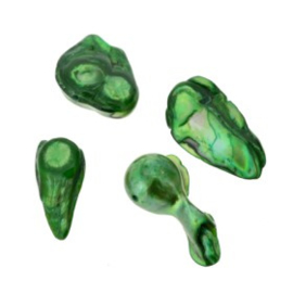 zoetwaterparel nugget groen assortie maten p/25