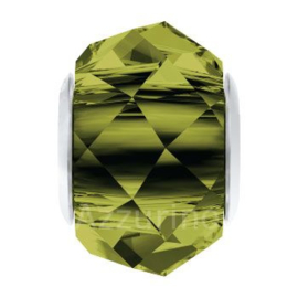 5940 BeCharmed Briolette Bead 14 mm Olivine (228) Steel p/st