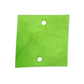 tussenzetsel schelp vierkant 2 gaatjes 17 x 17 mm groen  p/10