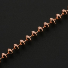 ball chain disc 3mm rose gold ec p/5 meter