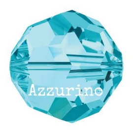 5000 kraal rond facet 8 mm aquamarine (202) p/12